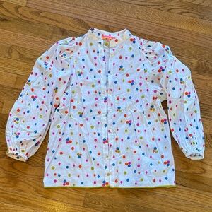 Vilagallo Kids White Shirt with Colorful Dots